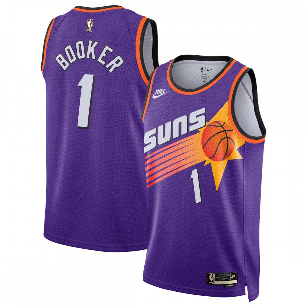 Devin Booker Phoenix Suns 2022/23 Swingman Jersey Purple - Classic Edition-Pro Kit Vault | Brand New 26/27 Sports Jerseys